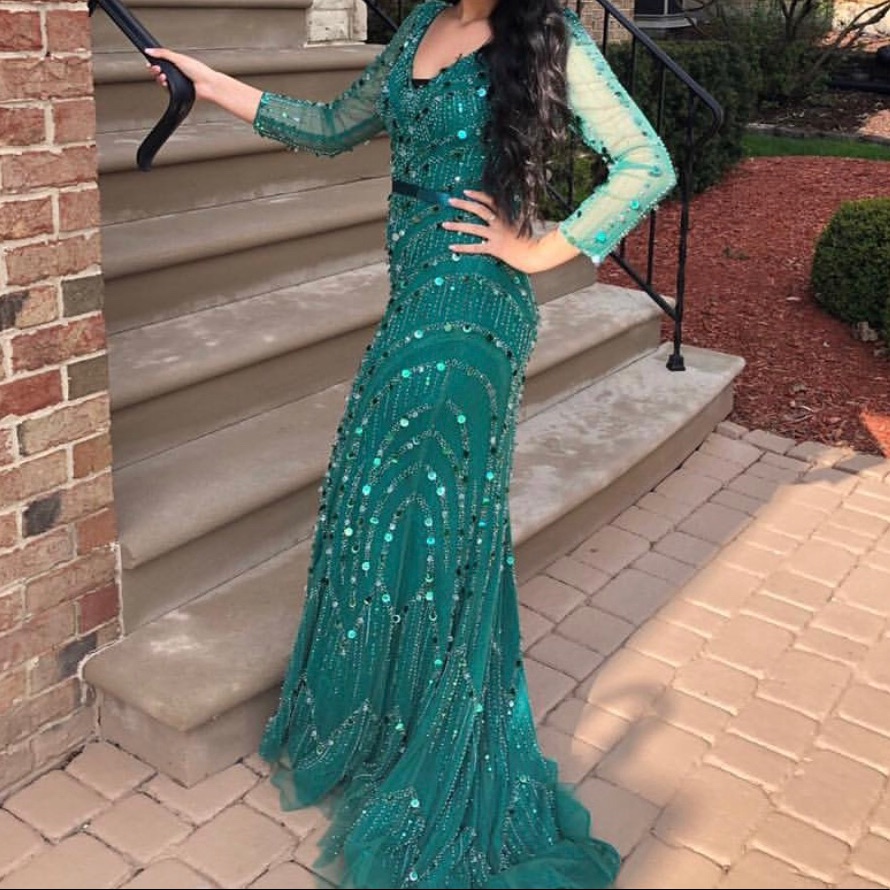 Emerald Green Elegant Dress